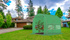 GREEN foil tunnel with windows - 4m2 = 200*200*200